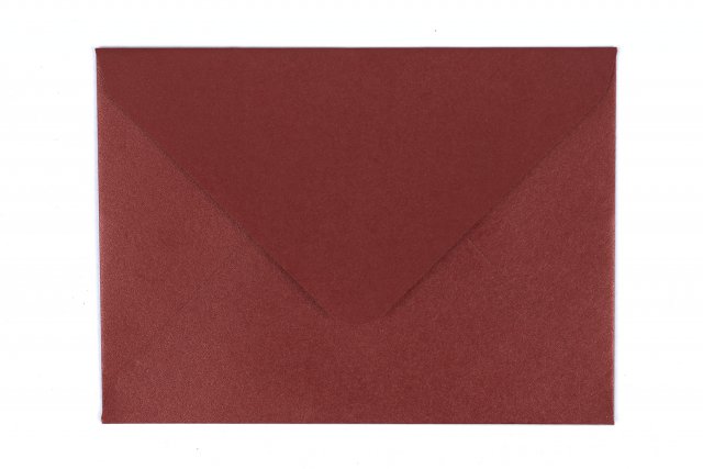 Briefumschläge DIN C7, Perlmutt Rot