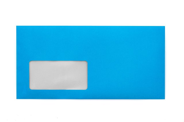Briefumschläge DIN Lang+ mit Fenster, Druck Blau