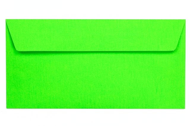 Briefumschläge DIN Lang haftklebend, Neon Grün