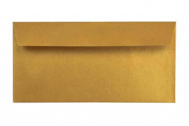Briefumschläge DIN Lang haftklebend, Gold
