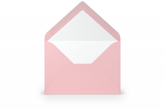 Briefumschläge DIN B6, Rosa gefüttert
