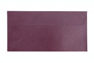 Briefumschläge DIN Lang haftklebend, Perlmutt Beere