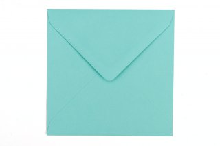 Briefumschläge Quadratisch 130x130 mm, Blaugrün