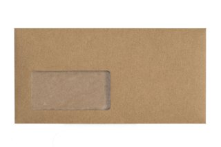 Briefumschläge DIN Lang mit Fenster, Kraftpapier
