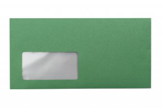Briefumschläge DIN Lang+ mit Fenster, Druck Grün