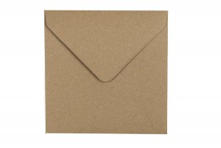 Briefumschläge Quadratisch 140x140 mm, Kraftpapier
