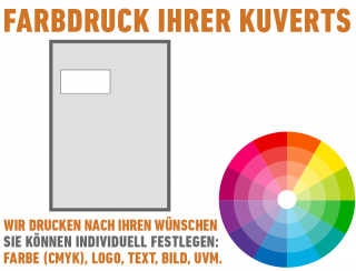 Briefumschläge DIN C4 mit Fenster, Individueller Druck