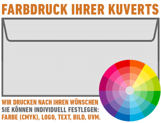 Briefumschläge DIN Lang+, Individueller Druck
