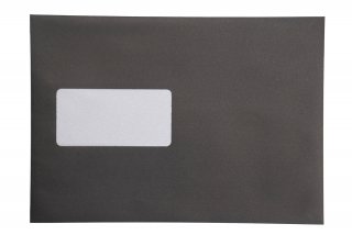 Briefumschläge DIN C5 haftklebend mit Fenster, Druck Schwarz