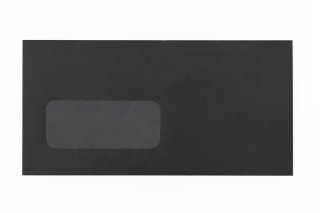 Briefumschläge DIN Lang mit Fenster, Schwarz