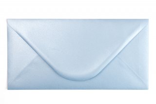 Briefumschläge DIN lang, Perlmutt Hellblau