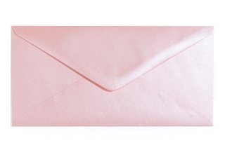 Briefumschläge DIN lang, Perlmutt Rosa