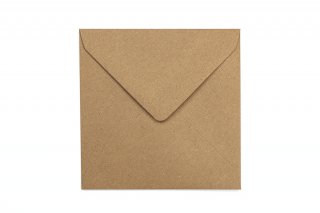 Briefumschläge Quadratisch 155x155 mm, Kraftpapier