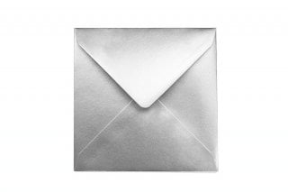 Briefumschläge Quadratisch 155x155 mm, Silber