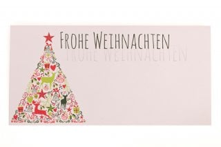 Briefumschläge DIN Lang, Aufdruck, Weihnachten Baum