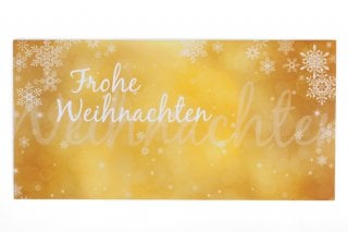 Briefumschläge DIN Lang, Druck Gelb, Weihnachten Schnee