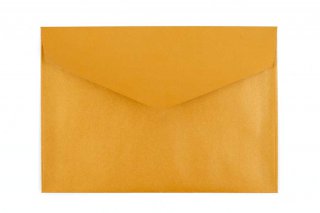Briefumschläge DIN C6 haftklebend spitze Klappe, Gold