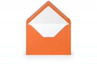 Briefumschläge DIN B6, Orange gefüttert