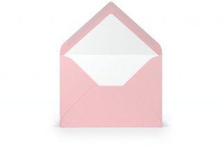 Briefumschläge DIN B6, Rosa gefüttert