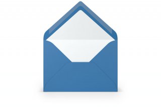 Briefumschläge DIN B6, Blau gefüttert